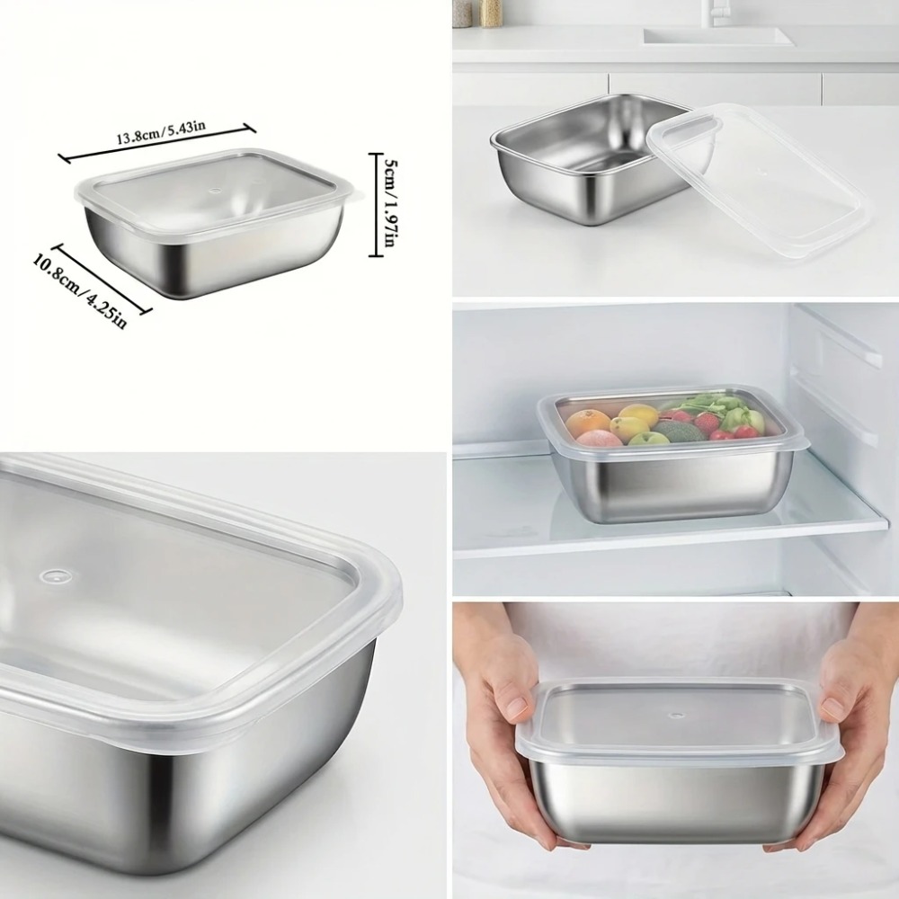6PCS Stainless Steel Food Stor - Kitchen Gadgets Organizer recension och pris