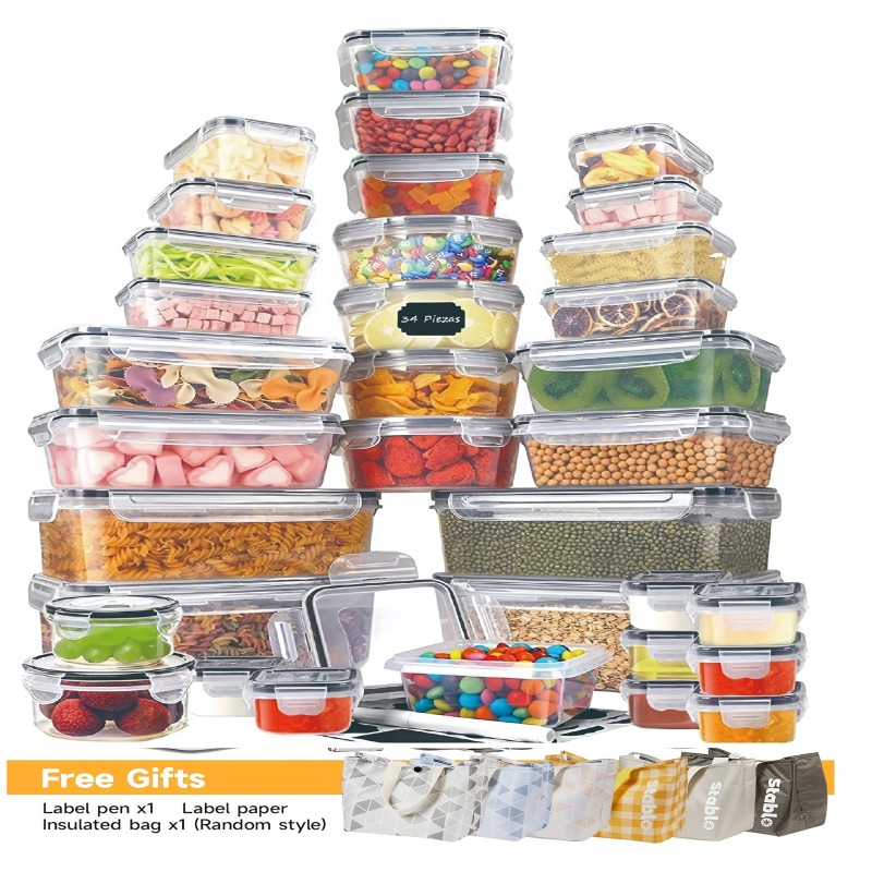 48PCS BPA-Free Food Storage Se - Kitchen Gadgets Organizer recension och pris
