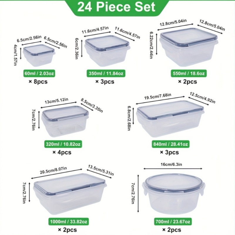 48PCS BPA-Free Food Storage Se - Kitchen Gadgets Organizer recension och pris